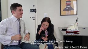 Vitoria Vonteese and Mr Pine - Sexy Office Coworker Dominates and Friendzone Loser Ep 1 - Foot Worship - Foot Massage - Findom -