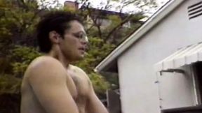 Slutty broad gets ravaged by two studs at pool party