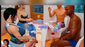 Anna is introduced to strip poker, 3d porn cartoon sex