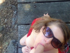 Blonde hooker blows hiker on trail - Erin Electra