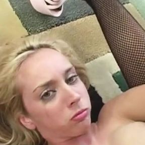 Lustful blonde vigorously fingers her thick ass to prepare for the deep and intense creampie