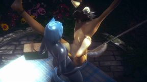 Furry yaoi hentai gangbang ruined by creampie in heavy rain