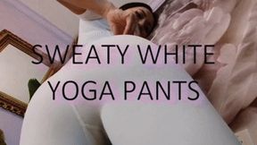 Sweaty White Yoga Pants (MP4)