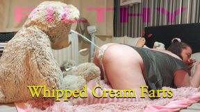 Cute BBW &amp; Teddy Get Naughty (Whipped Cream Farts)