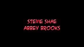 stevie shae takes threesome creampie from abbey brooks