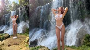 nature’s bliss: a gorgeous girl’s oral performance at the waterfall leads to hotel fun with toys & pleasure