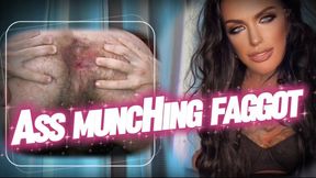 ASS MUNCHING FAGGOT- MistressRavenFD commands you to stroke that worthless cock while detailing exactly how you'll Worship superior male ass.