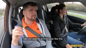 Bad Driver gets a sloppy blowjob to pass final test at Fake Driving School