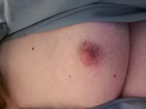 massaging breast growth cream into my tits with nipple scratch