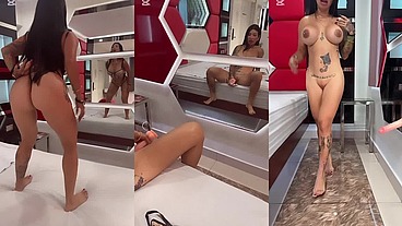 POV sexy baile y enorme dildo venoso explosionando dentro de mi coño mojado