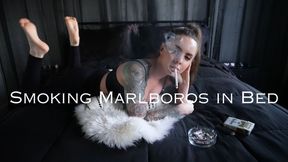 Smoking Marlboros in Bed