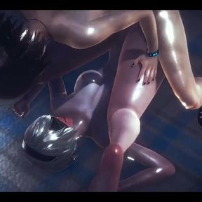 Nier Automata Hentai - 2b Sex Under the Rain - Japanese Asian Manga Anime Film Game Porn