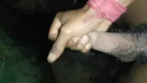 Indian Desi boy cock hard handjob with water