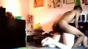 Black dude fucks my friend's sister in a doggy position