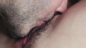 He gets down on his knees and eats my pussy passionately