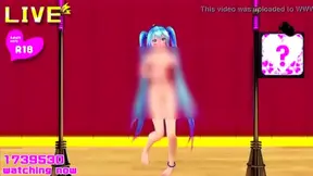 Hatsune Miko Dances Seductively While Revealing Her Beautiful Body Solo