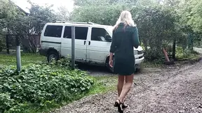 Wild and Extreme Big Tit Russian Mom Drives in Public