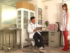 Horny nurse Erika Kurisu deals tasty dick in really sloppy manners