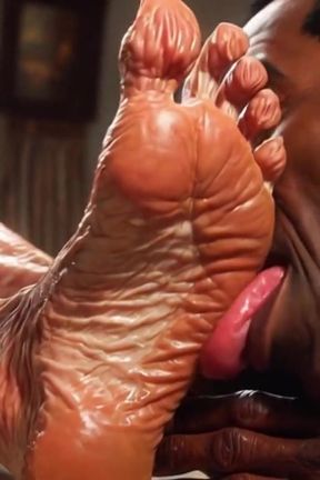 Very Old Granny Feet Oiled &amp; Licked - Intense Sole Worship
