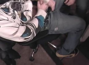 Straight skater boy KC cums hard in my mouth!