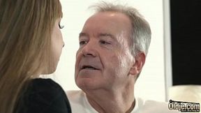 OMG My step dad fucks teen maid she gives him a blowjob and lets him fuck her tight pussy