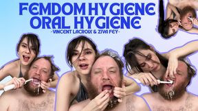 4K Ziva Fey - Femdom Fetish Oral Hygiene With Vincent LaCroix