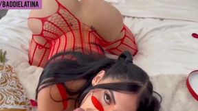 Curvy blonde Valerie Kay deepthroat and creampied