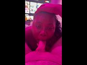 young and horny ebony sucks my dick at her mamas crib