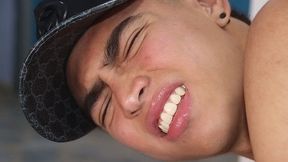 Tight Assed Teen goes over Knee