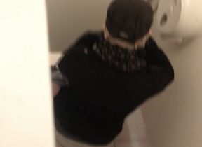 A couple of white amateur stranger girls caught on cam in the toilet