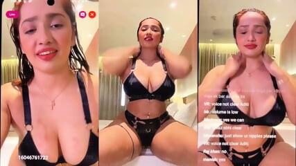 Aditi Mistry Black Bra Panty Sexy Nude Live in Bathtub Hot Nude Glutes Show