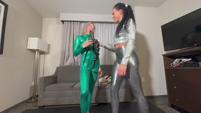 Shiny Outfit Alien Girls POV Peg Criminal
