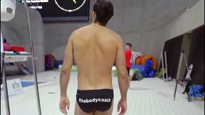 Voyeur Watches The Body Coach's Hot Ass in Tight Speedos