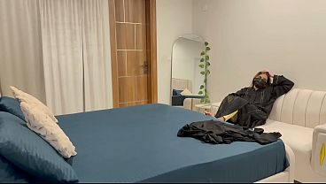 Stepmom seduced by darkness, shares sofa with stepson