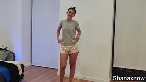 buss it tik tok challenge with clothing changes hot brunette