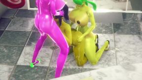 Marge Simpson Futanari Threesome Cum Inside Big Boobs