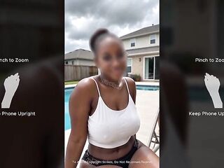 Married Skinny Thick Ebony Implores for Cum, Risks Marriage for Carnal Sex with Block Party Stranger
