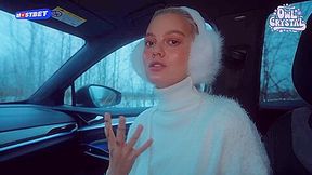 Slutty Sucks Stranger In Car