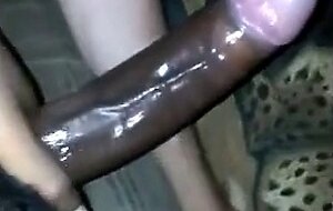 Amateur White Guy Sucks a Huge Black Cock