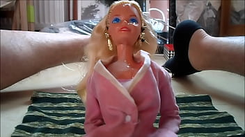 Cum on barbie face