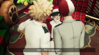 Hero's Christmas Threesome with Santa - Bakugo x Midoriya x Todoroki 3D Animation Parody