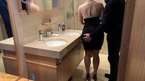 sultry secretary succumbs to sensual senior's sexual advances in executive lavatory