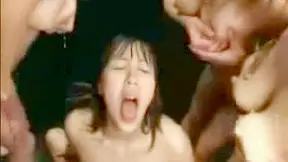 Pregnant Asian Goddess Takes Kinky Bukkake Challenge