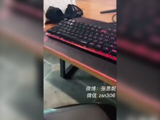 Public Gaming store super cute Ladyboy masturbate and cum on her chair