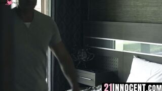 21Innocent.com - Sexy brunette Carry Cherry's pussy smashed by Renato's hard rod