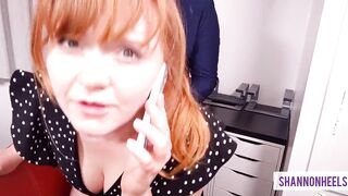 Office Hoe Takes Calls Getting Booty Plowed - Shannonheels