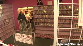 Dirty sex shop threesome