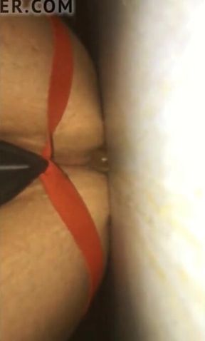 Cummy Hole Penetrated by a Skinny Sex Toy