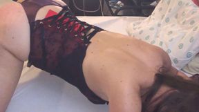 T&A 666 - 03 - Masturbation with my Dildo and fuck party in corset, thong and heels