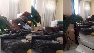 SNEAKY HOMEMADE SCENE(MAN MOANS LOUD SHAMELESSLY UNDER RIDING MOMENT WITH BIG ASSED BLACKMINAJ)